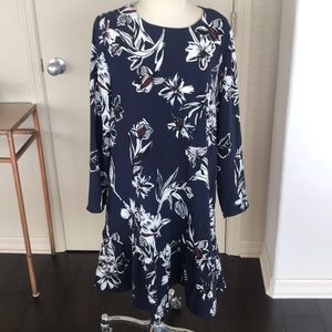 Halogen Navy Floral Dress